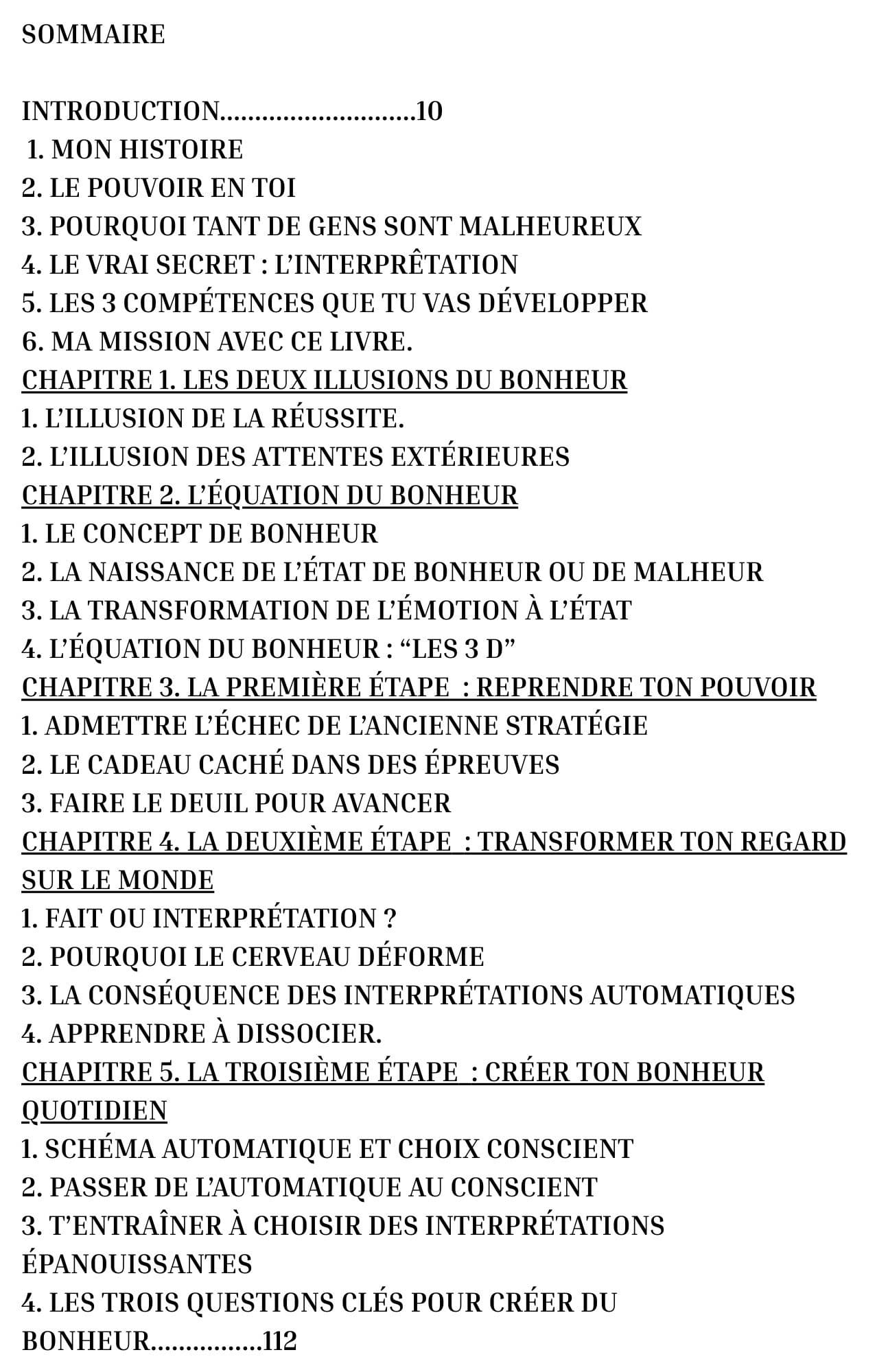 Sommaire-equation-bonheur livre-developpement-personnel-lequation-du-bonheur-sommaire
